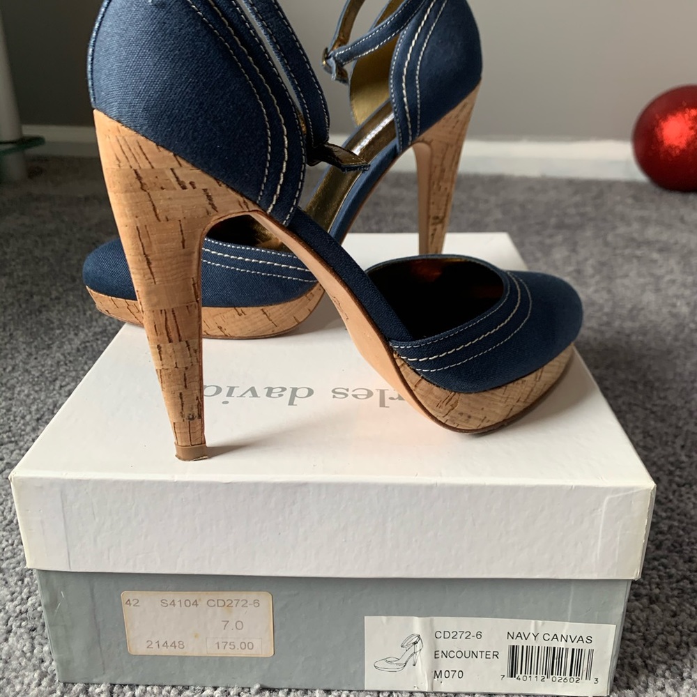 Charles David Navy Canvas Heals